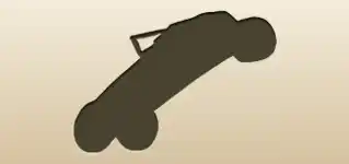 おもちゃの車のシルエット