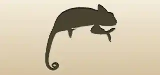 カメレオンのシルエット