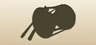 太鼓のシルエット