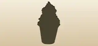 アイスクリームのシルエット