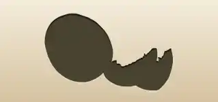 メロンのシルエット