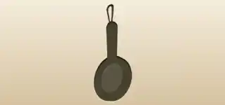 虫眼鏡のシルエット