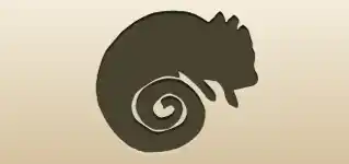 カメレオンのシルエット