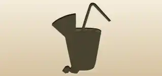 カクテルのシルエット