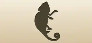 カメレオンのシルエット