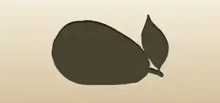 アボカドのシルエット