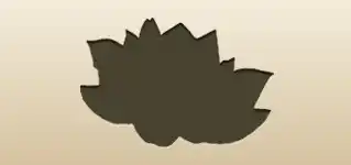 蓮のシルエット