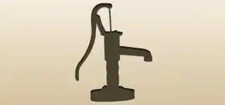 給水ポンプのシルエット