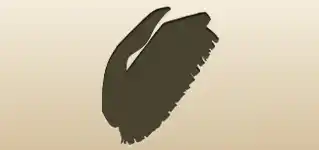 ブラシのシルエット