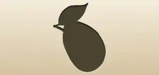 アボカドのシルエット