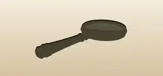 虫眼鏡のシルエット