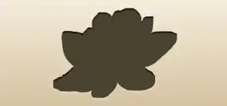 蓮のシルエット