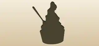 アイスクリームのシルエット
