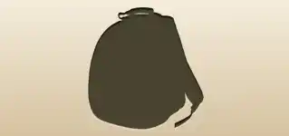 リュックキャリーのシルエット