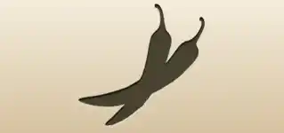 唐辛子のシルエット