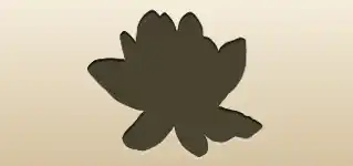 蓮のシルエット