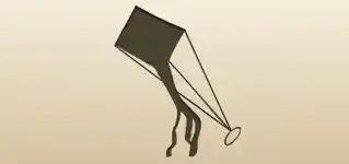 凧のシルエット