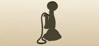 電話のシルエット