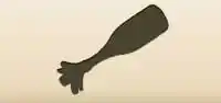 シャンパンのシルエット