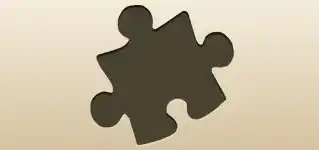 パズルのピースのシルエット