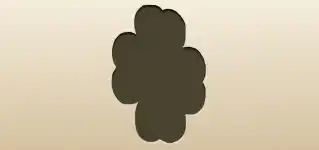 四つ葉のクローバーのシルエット