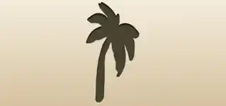 ヤシの木のシルエット