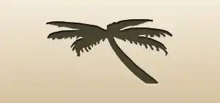 ヤシの木のシルエット