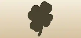 四つ葉のクローバーのシルエット
