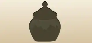 チップ瓶のシルエット