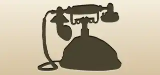 電話のシルエット