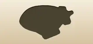 飛行船のシルエット