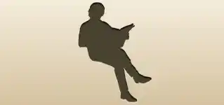 ウェイターのシルエット