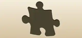 パズルのピースのシルエット