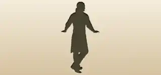 ウェイターのシルエット