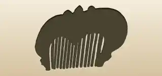 くしのシルエット