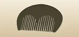 くしのシルエット