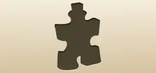 パズルのピースのシルエット