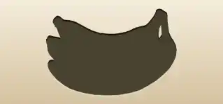 バナナのシルエット