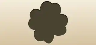 四つ葉のクローバーのシルエット