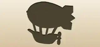 飛行船のシルエット