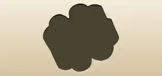 四つ葉のクローバーのシルエット