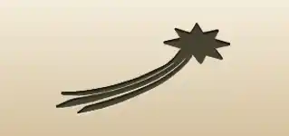 流れ星のシルエット