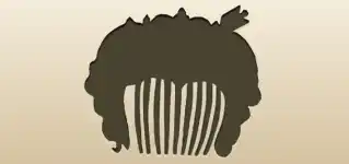 くしのシルエット
