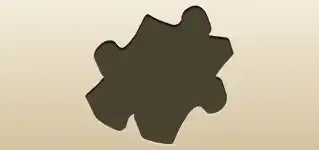 パズルのピースのシルエット