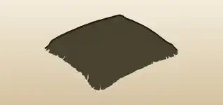 クッションのシルエット