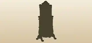 鏡のシルエット
