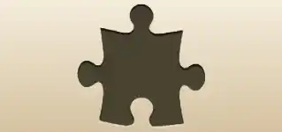 パズルのピースのシルエット