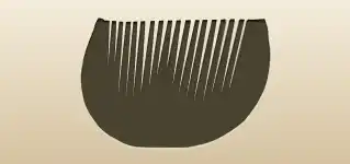 くしのシルエット