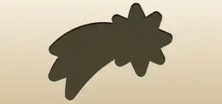 流れ星のシルエット
