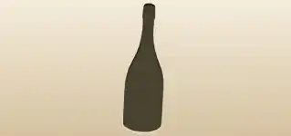 シャンパンのシルエット